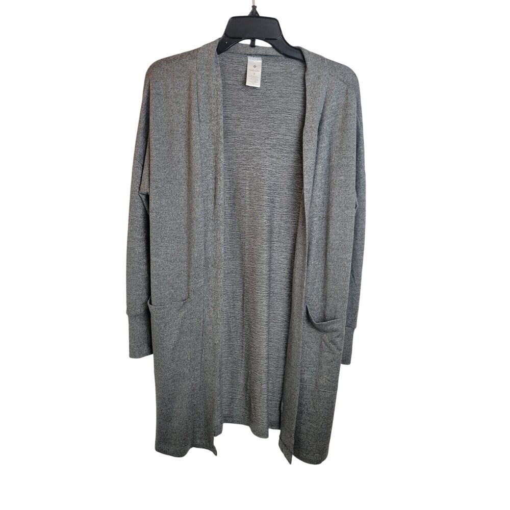 Member's Mark Gray Open Front Super Soft Long Cardigan Sweater Womens Size Small
